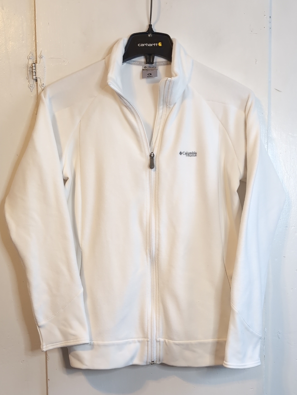 Columbia Titanium White Fleece Jacket womens XL